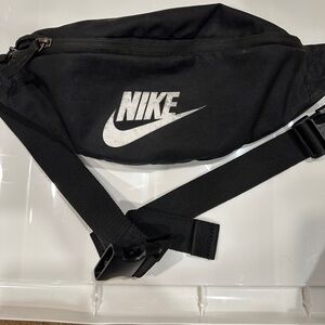 Nike Black Belt Bag with Adjustable Strap and Crescent Shape